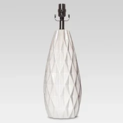 Faceted Ceramic Large Lamp Base White - Threshold™ -Home Lighting GUEST 048a6fec 999a 4be3 b619 5d35c87ec3f0