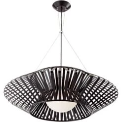 Possini Euro Design Planet Black Large Pendant Light 31 1/2" Wide Mid Century Modern White Glass For Dining Room House Foyer Kitchen Island Entryway -Home Lighting GUEST 06d7d210 9fe9 417c a2aa 8e156d290fe3