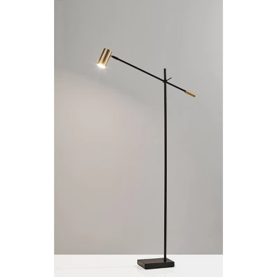 58" X 63" Collette Floor Lamp (Includes LED Light Bulb) Black - Adesso 3 58" X 63" Collette Floor Lamp (Includes LED Light Bulb) Black - Adesso