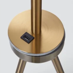 62.5" Axxin Contemporary Tripod Floor Lamp With Glass Table And Built-In USB Gold/White - Teamson Home 11 62.5" Axxin Contemporary Tripod Floor Lamp With Glass Table And Built-In USB Gold/White - Teamson Home -Home Lighting GUEST 08be2fe0 3d6a 453b ade0 239842681b41