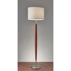 61" Hudson Collection Floor Lamp Brown - Adesso