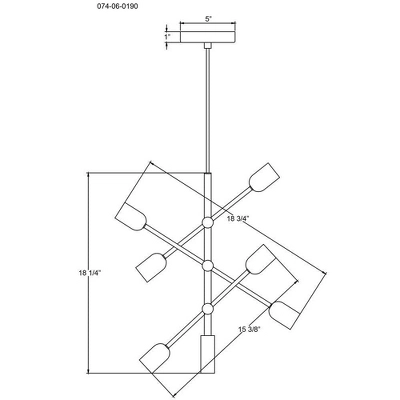 3-Arm Chandelier Brass (Includes Vintage Light Bulbs) - Threshold™ 6 3-Arm Chandelier Brass (Includes Vintage Light Bulbs) - Threshold™ - Image 4