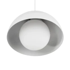1-Light Amelia Plug-In Pendant With Glass Shade Matte White - Globe Electric -Home Lighting GUEST 0beb224b 1915 4bc2 895d 14b3506a8355