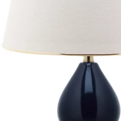 (Set Of 2) 26.5" Jill Double- Gourd Ceramic Lamp Navy (Includes CFL Light Bulb) - Safavieh -Home Lighting GUEST 1161bf6e a15a 4a14 9439 0061de6c05bd