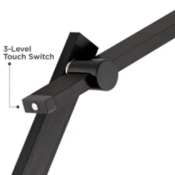 Possini Euro Design Barrett Modern Floor Lamp 53" Tall Anodized Black Metal LED Adjustable Touch On Off For Living Room Reading Bedroom Office House -Home Lighting GUEST 16659935 8a41 4cbc b7ac f8adb4bf9a31