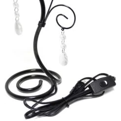 19" Contemporary Metal Winding Ivy Table Desk Lamp With Brown Fabric Shade - Creekwood Home -Home Lighting GUEST 1d07c313 fc51 4620 ba1b f88d0e696aee