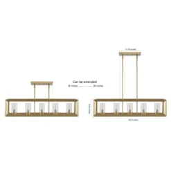 LED 5-Light Metal/Glass Anna Linear Pendant - JONATHAN Y -Home Lighting GUEST 232380ff 4ff3 411b a344 8714101e6af2