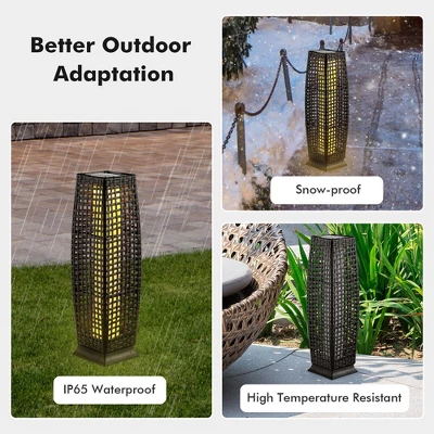 Tangkula 2-Piece Outdoor Solar-Powered Floor Lamps IP65 Waterproof W/ Auto On/Off Light 8 Tangkula 2-Piece Outdoor Solar-Powered Floor Lamps IP65 Waterproof W/ Auto On/Off Light - Image 6