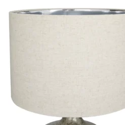 Linen Table Lamp With Faux Mercury Glass Finish Silver - Olivia & May -Home Lighting GUEST 2e357394 3227 4111 a36c 4078637b9f94