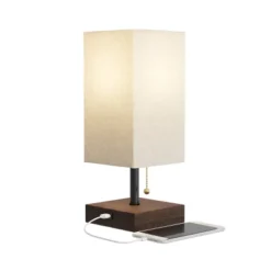 Small Table Lamp Set With Wood Base – Set Of 2 Modern Rectangle Lights With LED Bulb IncludeDecor Living Room, Bedroom, Or Home Office By Lavish Home 11 Small Table Lamp Set With Wood Base – Set Of 2 Modern Rectangle Lights With LED Bulb IncludeDecor Living Room, Bedroom, Or Home Office By Lavish Home -Home Lighting GUEST 2ed7f8d8 49b0 485d 9e48 0f6e0f0c621b
