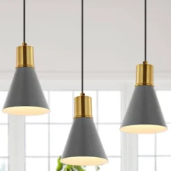 6" 1-Light Apollo Mid-Century Modern Iron LED Pendant - JONATHAN Y 12 6" 1-Light Apollo Mid-Century Modern Iron LED Pendant - JONATHAN Y -Home Lighting GUEST 2f364ee3 286b 43fc 8601 219f39c76c5b