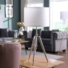 34.25" X 29.25" Mid-Century Adjustable Tripod Metal Table Lamp Chrome/Silver - Ore International -Home Lighting GUEST 2f38e649 c760 4e64 a7ee e474acfefb6e