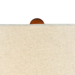 360 Lighting Modern Table Lamp With USB Charging Port 23" High Ivory Ceramic Off-White Drum Shade For Living Room Desk Bedroom House -Home Lighting GUEST 30fcac31 7102 4356 8a44 08c4f01aab7e