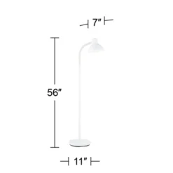 360 Lighting Modern Floor Lamp Adjustable Gooseneck Arm 56" Tall White Metal For Living Room Reading Bedroom Office -Home Lighting GUEST 32c2d91e 2ed1 4885 9914 f9d8b94cd1aa