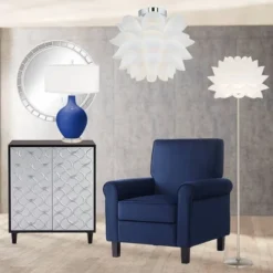 Possini Euro Design Modern Ceiling Light Semi Flush Mount Fixture 15 3/4" Wide White Flower For Bedroom Kitchen Living Room Hallway Bathroom House -Home Lighting GUEST 348b0cfc 80eb 4182 8d2d 14f0211dfc88