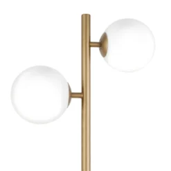 70.5' Floor Lamp With Milk Glass Orb Shade In Gold - Henn&Hart -Home Lighting GUEST 382b1a10 8a42 4496 95f8 5ecaaa2325ff