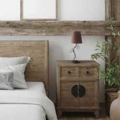 19" Contemporary Metal Winding Ivy Table Desk Lamp With Brown Fabric Shade - Creekwood Home -Home Lighting GUEST 3b328c58 1b3c 48aa 9a5d 53ca1950112c