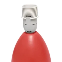 9.45" Petite Ceramic Oblong Bedside Table Desk Lamp With Matching Tapered Drum Shade Orange - Creekwood Home -Home Lighting GUEST 3b80a16c 9db9 44d3 81c2 37fa469ee808