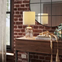 Glass Cylinder Mini Table Lamp With Open Base Clear - Thresholdâ„¢