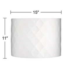 Possini Euro Design Brushed Nickel Plug In Swag Chandelier 15" Wide Modern White Diamond-Shaped Shade Fixture Dining Room -Home Lighting GUEST 3c663c93 2b76 40a8 abf8 081c3276563e