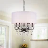 25" X 25" X 13" 6-Light Ninian Chandelier Black - Warehouse Of Tiffany -Home Lighting GUEST 3cb12552 dcf8 438f 8d68 2a25b1848953