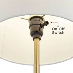 360 Lighting Phoebe Modern Buffet Table Lamps 28 1/2" Tall Set Of 2 Gold Metal White Drum Shade For Bedroom Living Room Bedside Nightstand Office Kids -Home Lighting GUEST 3ec8efd2 e8b5 4f57 8fcd cdc7baeff564