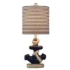 Montauk Molded Nautical Anchor Table Lamp With Fabric Shade Navy Blue/White - StyleCraft