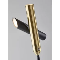 LED Vega Torchiere Black/Brass (Includes LED Light Bulb) - Adesso -Home Lighting GUEST 3f55d9fd 4eef 4d88 8b6d 6b1dab848fb1