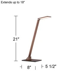 Possini Euro Design Bentley Modern Desk Lamp 21" High French Bronze Aluminum Metal LED Touch On Off Adjustable Head For Bedroom Living Room Office -Home Lighting GUEST 4015bb84 5955 4c47 81d6 b7d27607b441