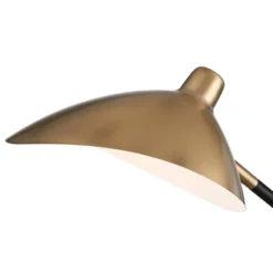 360 Lighting Colborne Modern Mid Century Desk Table Lamp 28" Tall Antique Brass Black With USB Charging Port LED For Bedroom Living Room Bedside Kids -Home Lighting GUEST 41f1a6ca 7ef8 4232 8f46 74c25d4d5700