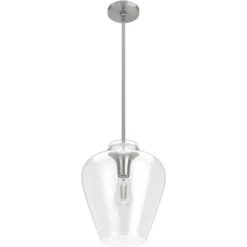 1-Light Vidria Pendant Brushed Nickel - Hunter Fan -Home Lighting GUEST 44c41c1c 843e 4ab9 9985 6a75c1192a19