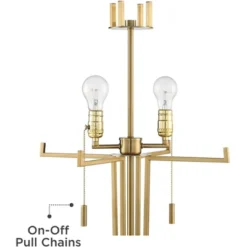 Possini Euro Design Palisade Modern Floor Lamp 64" Tall Satin Brass Metal Trimmed Fabric Tapered Drum Shade For Living Room Bedroom Office House Home -Home Lighting GUEST 45d5e933 58c3 45e5 accc 52eb162f7d6b