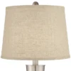 360 Lighting Geoff Modern Table Lamps 26" High Set Of 2 Brushed Nickel With USB Charging Port Cream Burlap Drum Shade For Bedroom Living Room Desk -Home Lighting GUEST 47047eef 2018 476d bde0 65db6b5be601