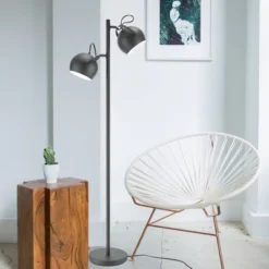 61" 2-Light Miles Floor Lamp Matte Black - Globe Electric -Home Lighting GUEST 4bef7703 7a8f 46e6 9b5e b06cc99ada7d
