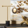 19" X 6" Metal Orb Desk Lamp With Marble Base Silver - Olivia & May -Home Lighting GUEST 4f67a887 daf6 4913 8441 9297d4b7a3de
