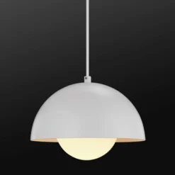 1-Light Amelia Plug-In Pendant With Glass Shade Matte White - Globe Electric -Home Lighting GUEST 4f88bbb4 fc26 4665 b03e 83b71dec3a6e