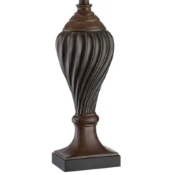 Regency Hill Traditional Table Lamp 28.5" Tall Carved Two Tone Brown Urn Shaped Beige Fabric Shade For Living Room Family Bedroom Bedside 13 Regency Hill Traditional Table Lamp 28.5" Tall Carved Two Tone Brown Urn Shaped Beige Fabric Shade For Living Room Family Bedroom Bedside -Home Lighting GUEST 4fe85899 dbee 48e3 8d29 2efde21643cd