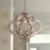 Possini Euro Design Ornament Aged Silver Gold Bronze Chandelier 23 1/4" Wide Industrial 6-Light Fixture For Dining Room Foyer Kitchen Island Entryway -Home Lighting GUEST 56eddafb 209d 43f9 8c09 b7fb05a65b43