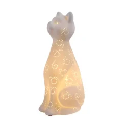 Porcelain Kitty Cat Shaped Animal Light Table Lamp White - Simple Designs -Home Lighting GUEST 5b1ec629 ced7 41aa b348 4faac7e455cd