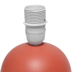 8.66" Petite Ceramic Orb Base Bedside Table Desk Lamp With Matching Tapered Drum Fabric Shade Orange - Creekwood Home -Home Lighting GUEST 5d19d66b e58e 46ed b02f 7170cc7cf35b