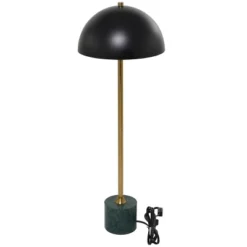 28" X 10" Metal Umbrella Style Desk Lamp With Marble Base - Olivia & May -Home Lighting GUEST 602c66db 5939 4fca bd55 51dbc2d485e3