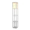 Etagere Organizer Storage Shelf Floor Lamp With Linen Shade Gray - Simple Designs 2 Etagere Organizer Storage Shelf Floor Lamp With Linen Shade Gray - Simple Designs -Home Lighting GUEST 63413cc4 282f 41b9 a445 ebfb00cf5ba7