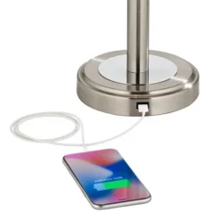 360 Lighting Camile Modern Table Lamps 25" High Set Of 2 Brushed Nickel With Table Top Dimmers USB Charging Port Off White Drum Shade For Office Desk 12 360 Lighting Camile Modern Table Lamps 25" High Set Of 2 Brushed Nickel With Table Top Dimmers USB Charging Port Off White Drum Shade For Office Desk -Home Lighting GUEST 63eb9f7d 0464 464c 873c 9d1522555def