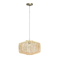 Circular Rattan Pendant Light Beige - Lalia Home -Home Lighting GUEST 65745aa4 96c6 48fd adc2 4432abb552aa