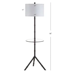 62" Metal Hall End Table Floor Lamp (Includes Energy Efficient Light Bulb) - JONATHAN Y -Home Lighting GUEST 6a5788c8 cef9 431b 95da 9edf3420b355