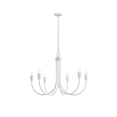 Ellie 6-Light Chandelier White - 510 Design 5 Ellie 6-Light Chandelier White - 510 Design - Image 3