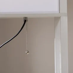 HOMCOM Modern Floor Lamp With Shelves & Dual Ambient Lighting, Tall Standing Lamp For Living Room, Bedroom, Fabric Lampshade, White -Home Lighting GUEST 6d3c5aee f0c7 4d76 9749 db26b9fab1c3