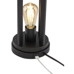 360 Lighting Marcel Modern Table Lamps Set Of 2 With Square Risers 24 1/4" High LED Nightlight USB Charging Port Black Natural Shade For Bedroom Desk -Home Lighting GUEST 6d8d6311 b60a 4be0 a50e 8b302f4577da