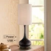 360 Lighting Modern Table Lamp With USB And AC Power Outlet Workstation Charging Base 24.5" High Espresso Bronze Droplet Living Room Desk Office -Home Lighting GUEST 6e6de1ad 47fd 4630 bd56 cd1a3b6a5ab8