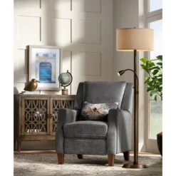 Possini Euro Design Traverse Modern Floor Lamp With LED Gooseneck Reading Light 64" Tall Oil Rubbed Bronze Oatmeal Drum Shade For Living Room Bedroom -Home Lighting GUEST 6eb60d76 db84 4637 b748 ded2a129f757